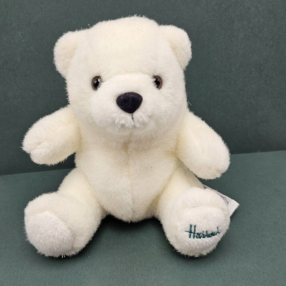Harrods Plush Polar Bear 6" Embroidered Stuffed Animal London Small